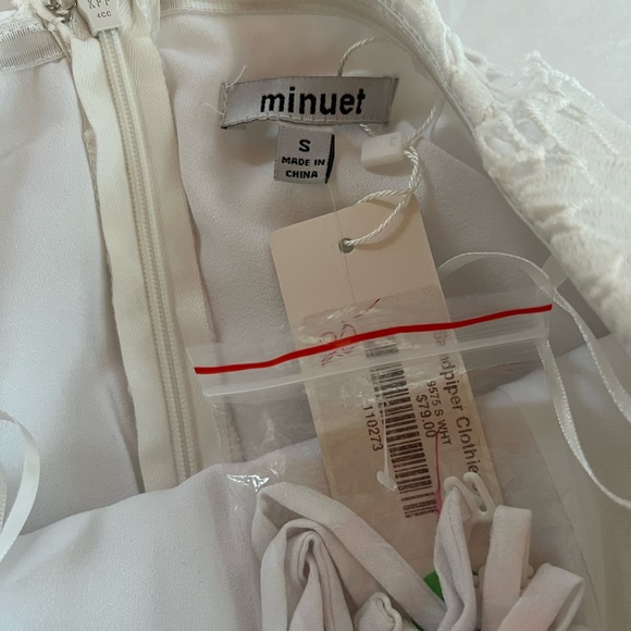 NWT Minuet White Lace Dress size S - Picture 7 of 7
